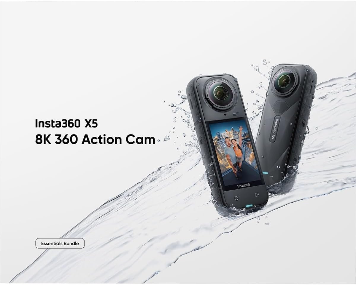 Insta360 X5 Essentials Bundle – 8K Waterproof 360 Action Camera Kit 13 Insta360 X5 Essentials Bundle – 8K Waterproof 360 Action Camera Kit - Image 7