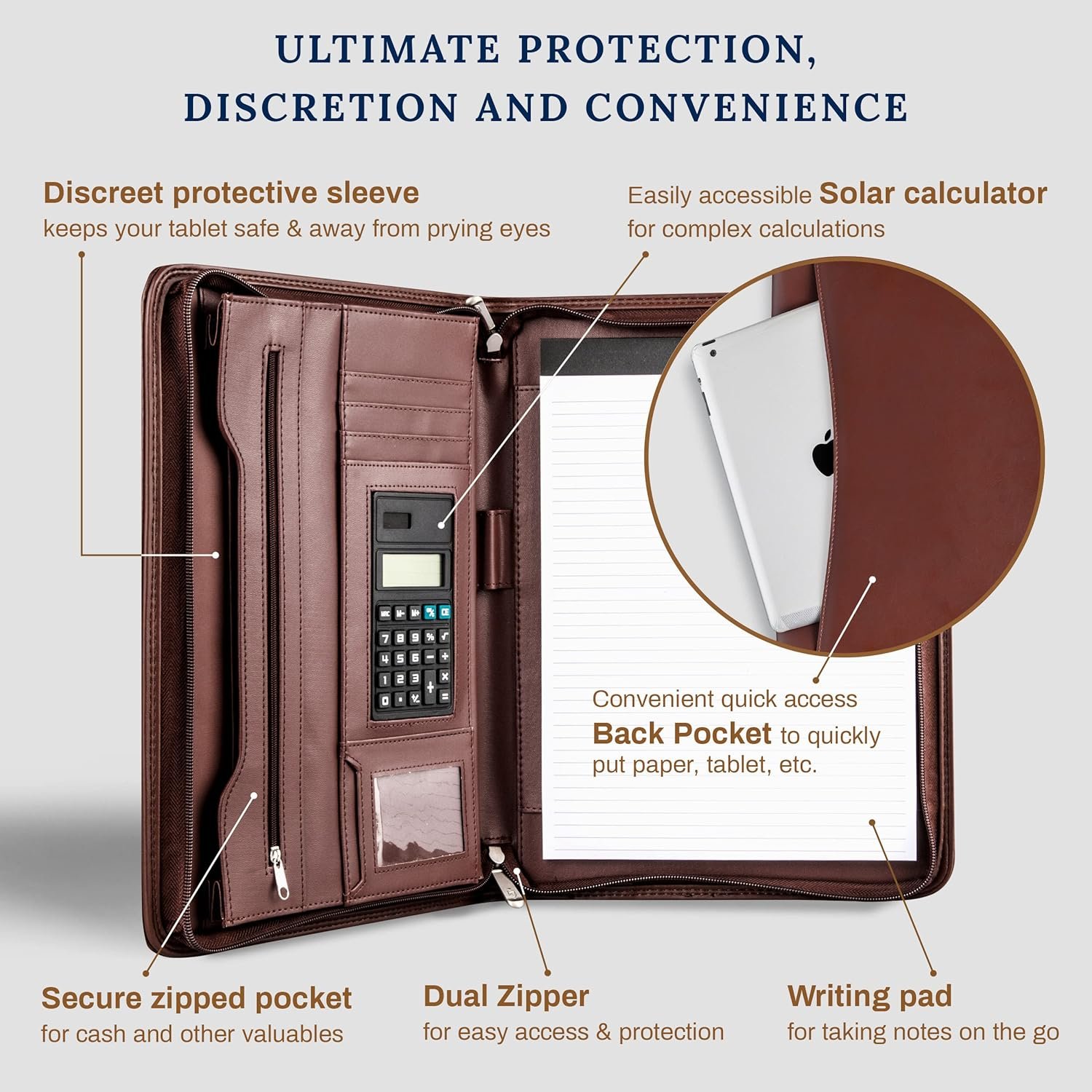 PU Vegan Leather Tablet Sleeve – Smart & Stylish Protection 12 PU Vegan Leather Tablet Sleeve – Smart & Stylish Protection - Image 6